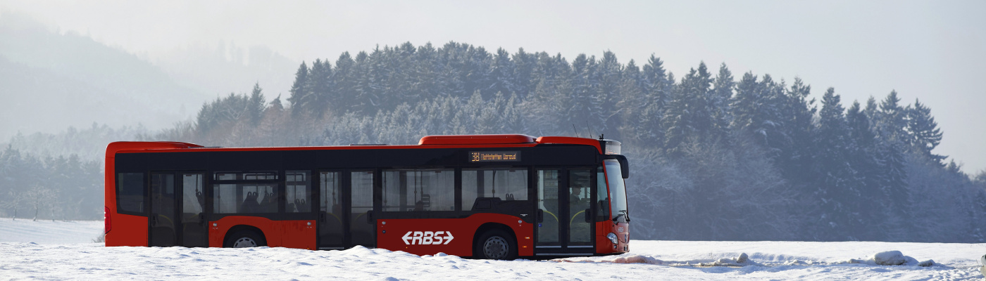 Bus im Schnee