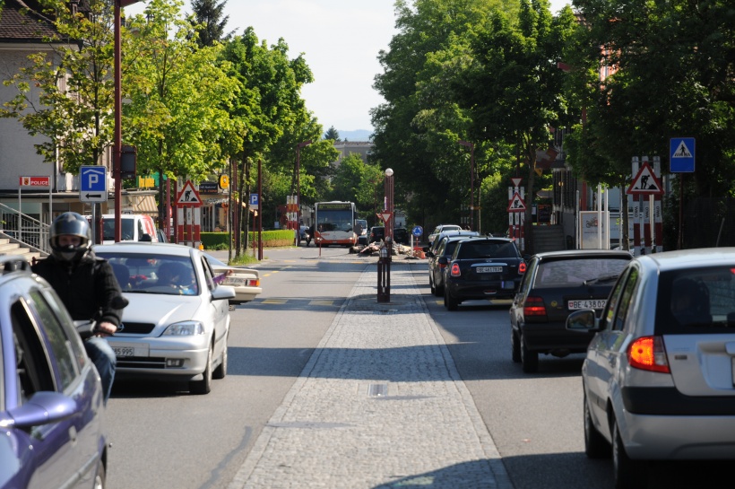 Verkehrssituation auf der Hauptstrasse in Zollikofen